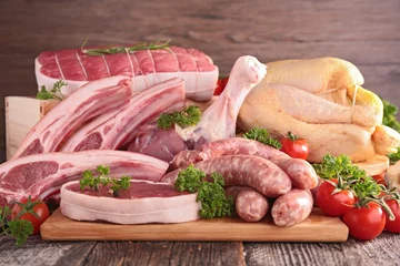 Keuken foto achterwand Vlees rauw vlees