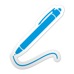 Pegatina simbolo boligrafo