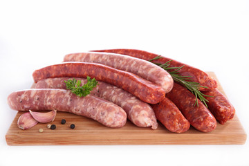 raw sausage on board