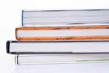 Side of book on white background