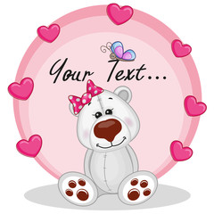 Polar Bear with hearts