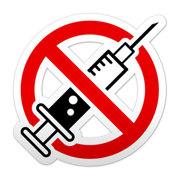 Pegatina simbolo prohibido drogas
