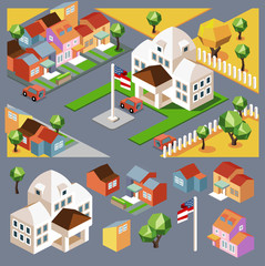 environment isometric and buildings