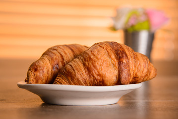 coffee and croissant
