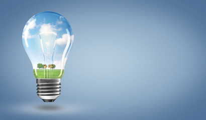 Lampe mit Landschaft