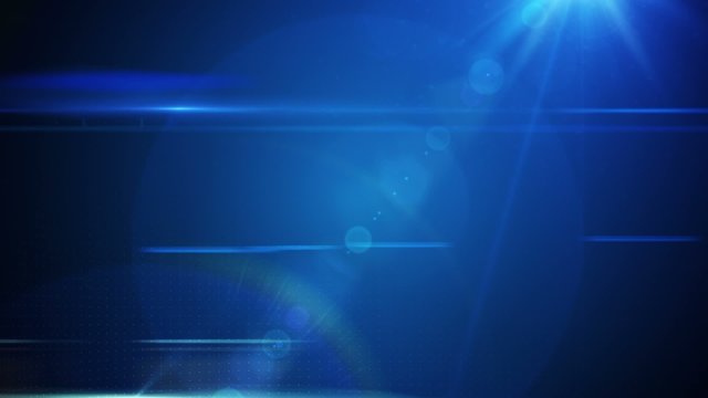 News style lens flares on deep blue background seamless loop