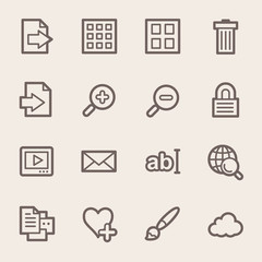 Image viewer web icons set