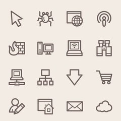 Internet web icons set