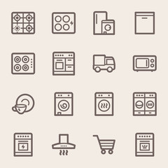 Kitchen Appliances Web Icons