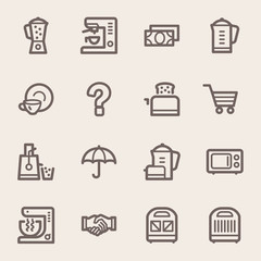 Kitchen Appliances Web Icons