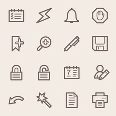 Organizer Web Icons Set