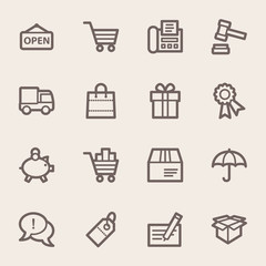 Shopping web icons