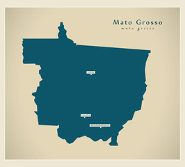 Modern Map - Mato Grosso BR