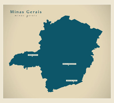 Modern Map - Minas Gerais BR