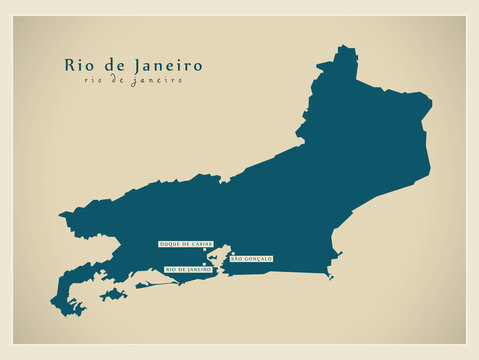 Modern Map - Rio de Janeiro BR