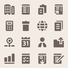 Office web icons set