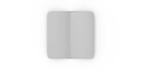 grey  blank magazine spread on white background