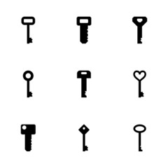 Vector key icon set