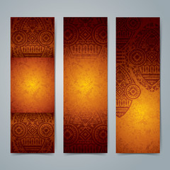 Collection banner design, African art background.