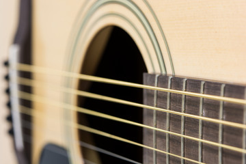 Fototapeta premium Detail closeup of classic guitar