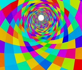 カラフルなトンネルの背景素材