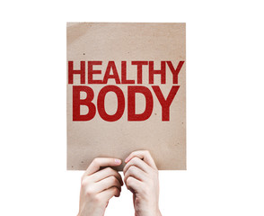 Healthy Body card isolated on white background