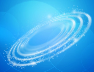 Abstract background with circles and dots glow.