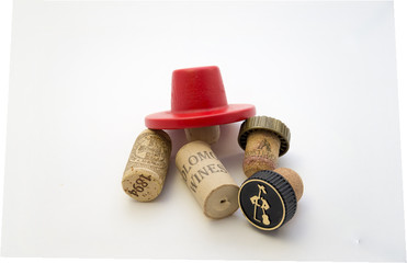 Corks from wine bottles