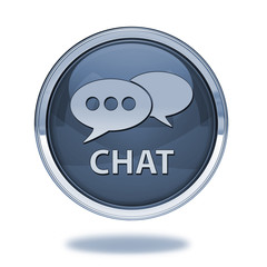 Chat pointer icon on white background
