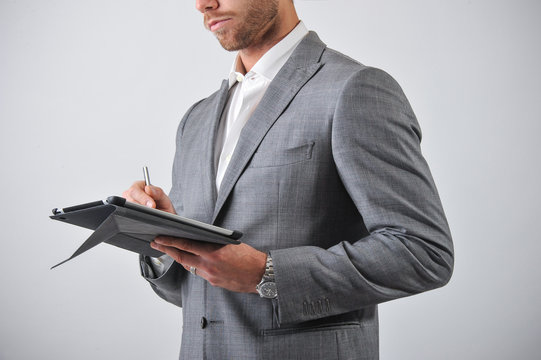 Man With Tablet For Business
