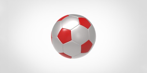 grey and red Soccer ball or football