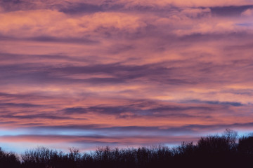 Obraz premium Dawn of the autumn sky