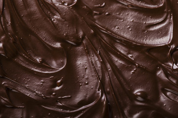 texture of chocolate icing close-up - 74481778