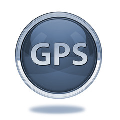 Gps pointer icon on white background
