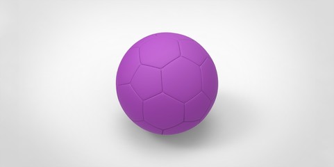 purple soccer ball isolated on white. football ball