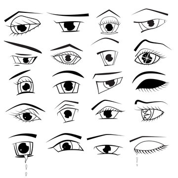 Eyes in the style of anime