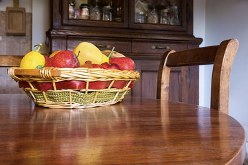 Fruit basket on the table