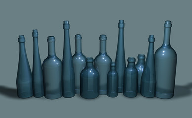 Bottiglie blu