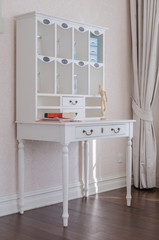 white classic dressing table