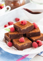 Homemade chocolate brownies