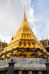 Wat Phra Kaew in Bangkok beautiful in Thailand.