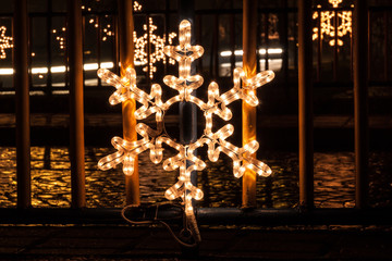 Snowflake lights decoration