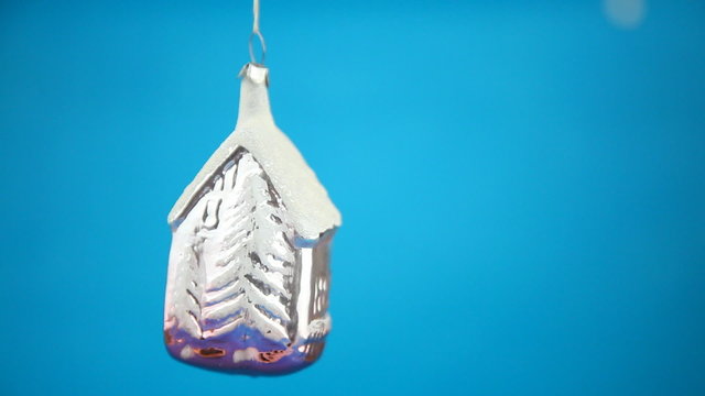 Christmas tree Christmas decoration in the form of a lodge
