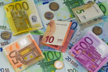 verschiedene Euro Geldscheine