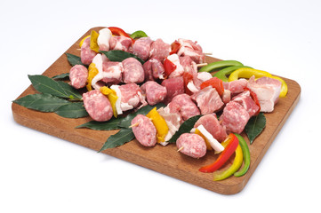 Spiedini di carne di suino