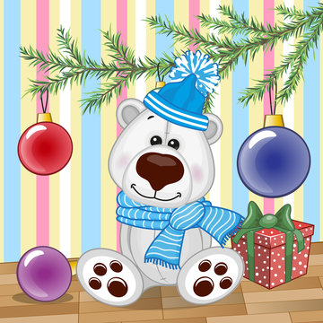 Polar Bear under the tree