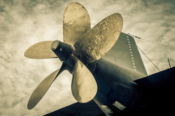 submarine propeller - obrazy, fototapety, plakaty