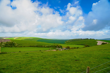 Fototapeta na wymiar Country side landscape view over hills