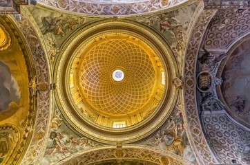 Fototapeta na wymiar Inside the cathedral of Acireale ( Maria Santissima Annunziata)