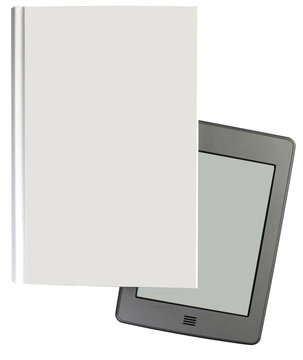 modern ebook reader with book